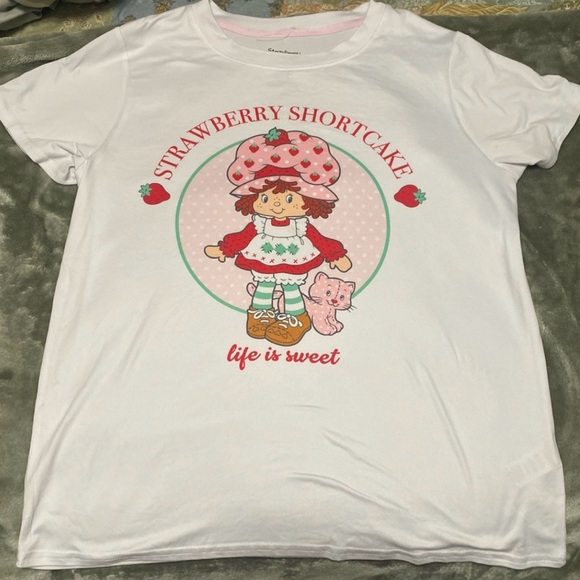 Strawberry Shortcake Ladies Tee- white - Picture 1 of 7